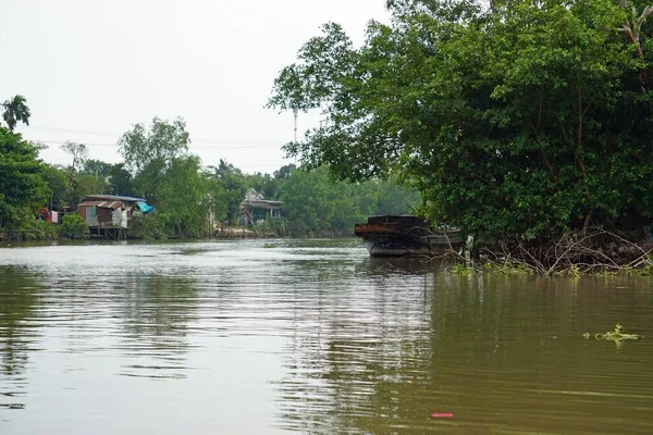 Agrarisch Landschap Buurt Kan Tho Vietnam Mekong Delta — Stockfoto