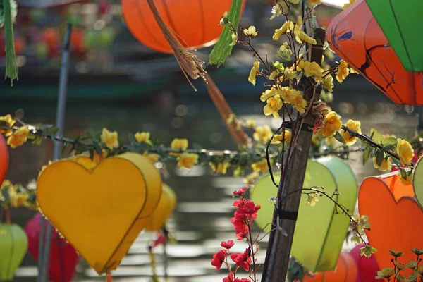 Lanterna Colorida Hoi Vietnam — Fotografia de Stock