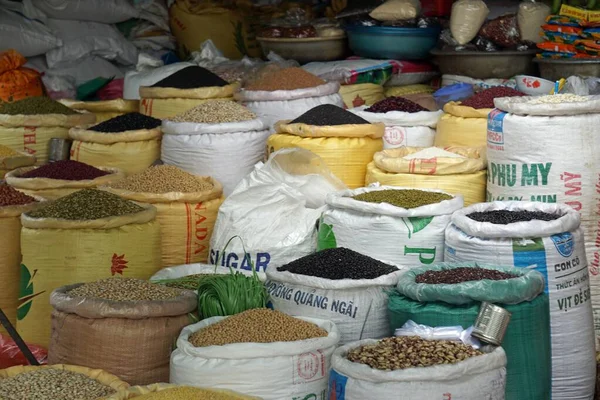 Kleurrijke Lokale Voedsel Markt Tint Vietnam — Stockfoto