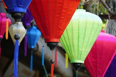 Vietnam 'daki hoi' deki renkli fener.