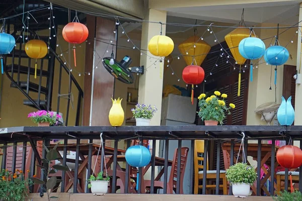 Linterna Colores Hoi Vietnam — Foto de Stock