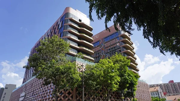 Enorma Nya Kontorsbyggnader Singapores Centrum — Stockfoto