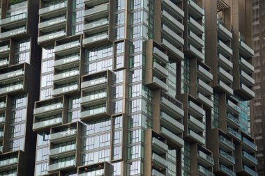 Singapur şehir merkezindeki büyük yeni ofis binaları.