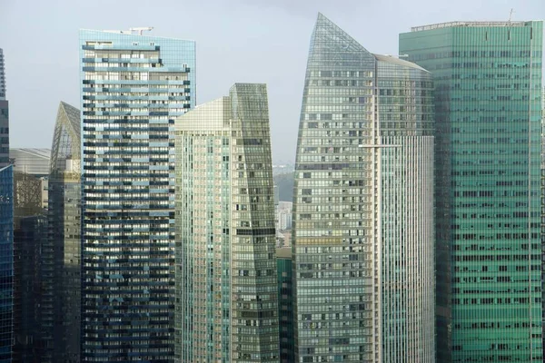Énormes Nouveaux Immeubles Bureaux Dans Centre Ville Singapores — Photo
