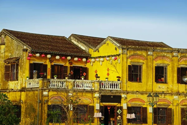 Arquitetura Colorida Tradicional Hoi — Fotografia de Stock