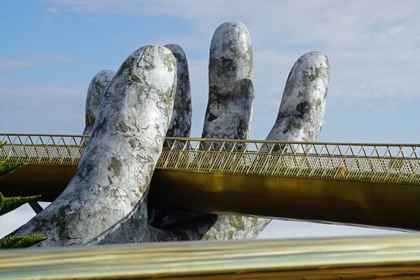 Goldene Brücke Den Bergen Vietnams — Stockfoto