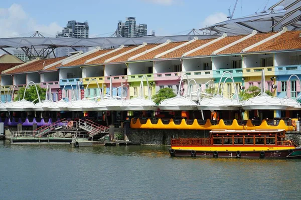 Obszar Nabrzeża Clarke Singapore — Zdjęcie stockowe