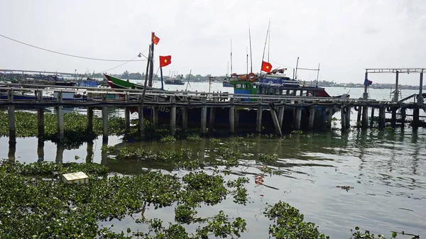 Barche Pesca Nel Porto Hue Vietnam — Foto Stock