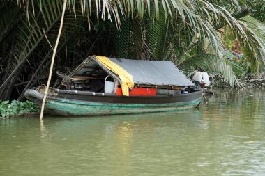 Vietnam 'da Mekong deltası yakınlarındaki tarımsal kırsal alan.