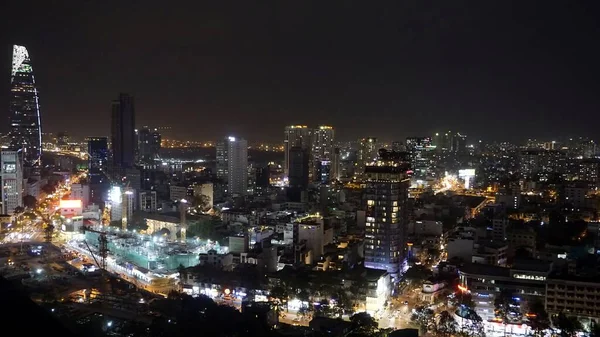 Skyline Chi Minh City Nighttime — Stock Photo, Image