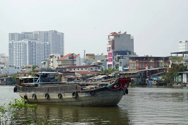 Einheimische Leben Einem Vorort Der Stadt Chi Minh Vietnam — Stockfoto