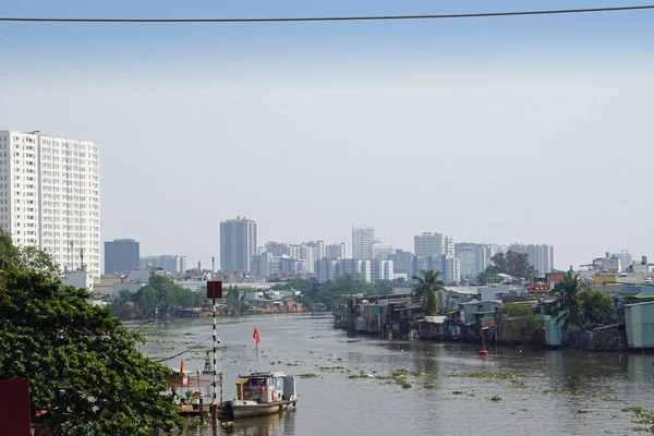 Locali Vivono Nel Sobborgo Chi Minh Città Vietnam — Foto Stock