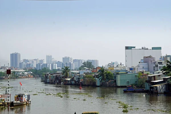 Locali Vivono Nel Sobborgo Chi Minh Città Vietnam — Foto Stock