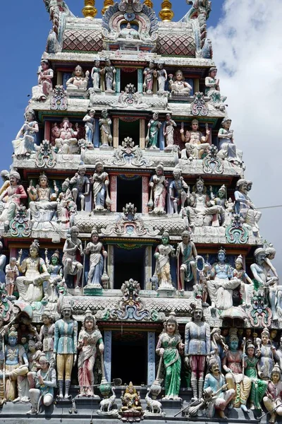 Temple Hindou Coloré Traditionnel Dans Ville Singapore — Photo