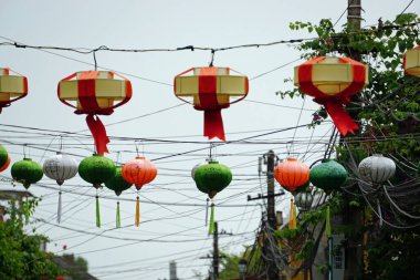 Vietnam 'daki hoi' deki renkli fener.