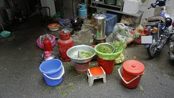 Cena Mercado Rua Hanoi Vietnam — Fotografia de Stock