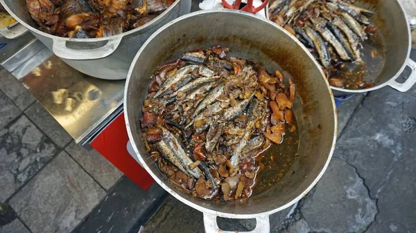 Street Market Σκηνή Hanoi Στο Βιετνάμ — Φωτογραφία Αρχείου