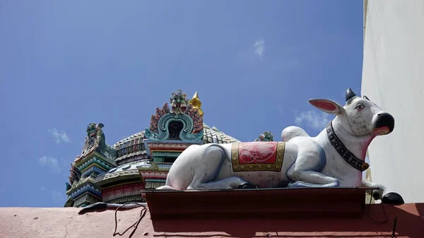Traditionele Kleurrijke Hindoe Tempel Singapore Stad — Stockfoto