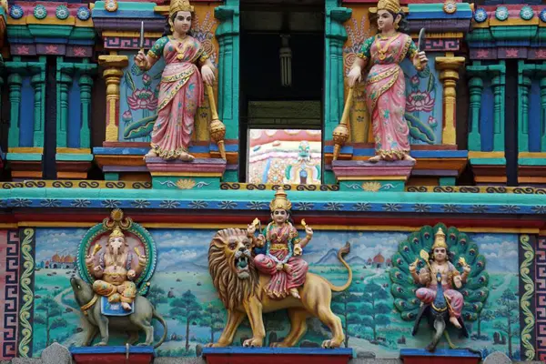 Colorido Templo Hindu Chi Minh Cidade — Fotografia de Stock