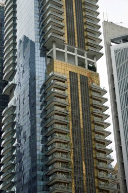 Singapur şehir merkezindeki büyük yeni ofis binaları.