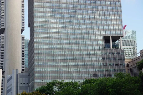 Énormes Nouveaux Immeubles Bureaux Dans Centre Ville Singapores — Photo