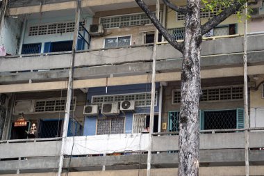 Ho Chi Minh şehrinin varoş bölgesinde ikametgah evleri var.