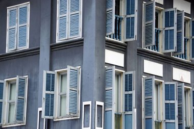 Singapur şehrinin mimari detayları