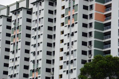 Singapur şehir merkezindeki büyük yeni ofis binaları.