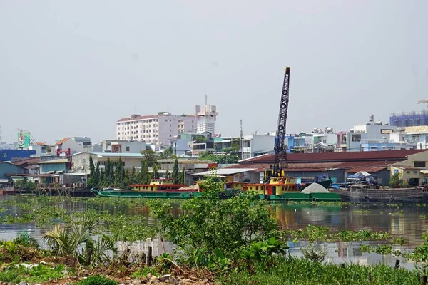 Locali Vivono Nel Sobborgo Chi Minh Città Vietnam — Foto Stock