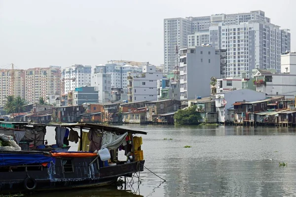Einheimische Leben Einem Vorort Der Stadt Chi Minh Vietnam — Stockfoto