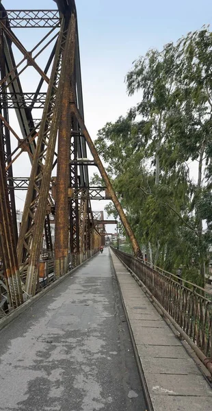 Cau Puente Bien Largo Hanói Vietnam —  Fotos de Stock