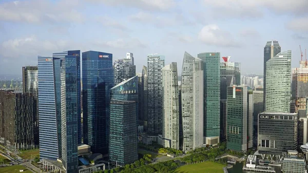 新加坡 2020年3月左右 新加坡市的天际线 — 图库照片