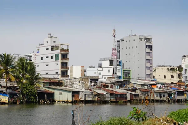 Locali Vivono Nel Sobborgo Chi Minh Città Vietnam — Foto Stock