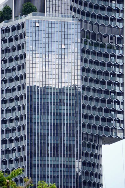 Énormes Nouveaux Immeubles Bureaux Dans Centre Ville Singapores — Photo