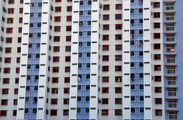 Τεράστιο Κτίριο Κατοικιών Στο Κέντρο Της Πόλης Singapores — Φωτογραφία Αρχείου