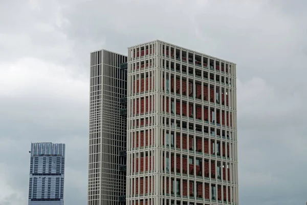 Énormes Nouveaux Immeubles Bureaux Dans Centre Ville Singapores — Photo