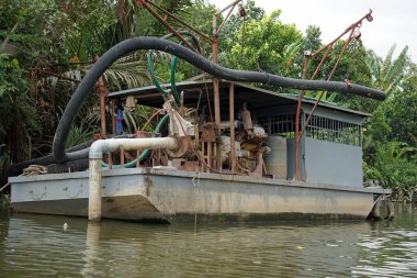 Vietnam 'da Mekong deltası yakınlarındaki tarımsal kırsal alan.