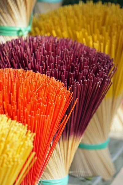 factory producing colorful incense sticks in vietnam