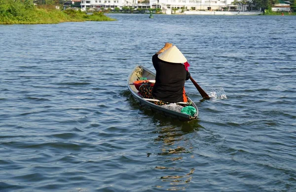 Hue Vietnam Vers Février 2020 Population Locale Sur Parfum Prospère — Photo