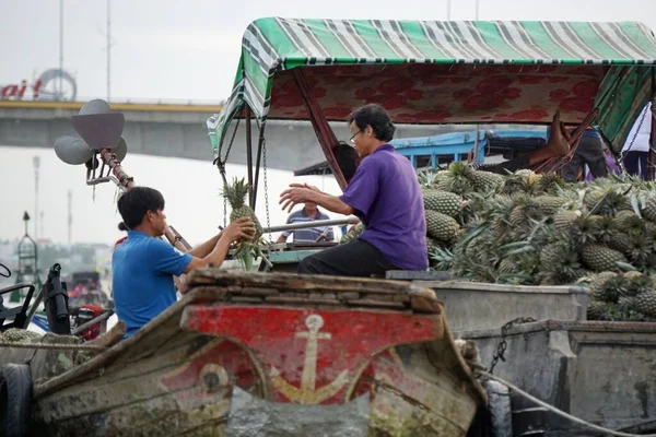 Can Tho Vietnam Circa Febrero 2020 Vendedores Locales Que Venden — Foto de Stock