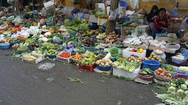 Hanoi Vietnam Vers Janvier 2020 Vendeurs Locaux Vendant Leurs Produits — Photo