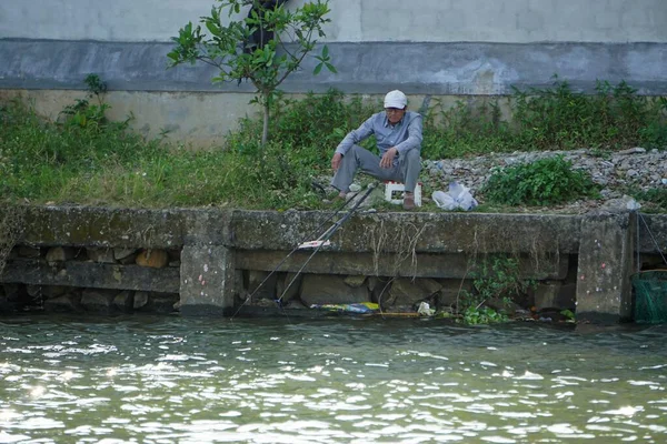 ベトナムのフエ2020年2月頃 川岸での簡単な生活 — ストック写真