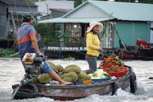 Can Tho Vietnam Circa Februara 2020 Vida Los Vendedores Mercado —  Fotos de Stock