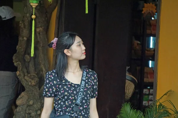 Hoi Vietnam Februari 2020 Turist Gör Selfies — Stockfoto