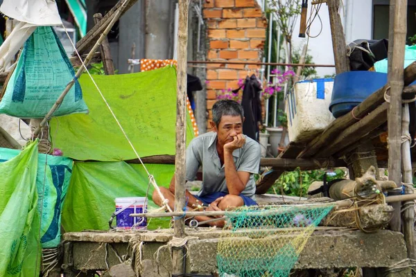 Μπορεί Tho Βιετνάμ Περίπου Febraury 2020 Ψαράς Άνθρωπος Στο Τραγούδι — Φωτογραφία Αρχείου