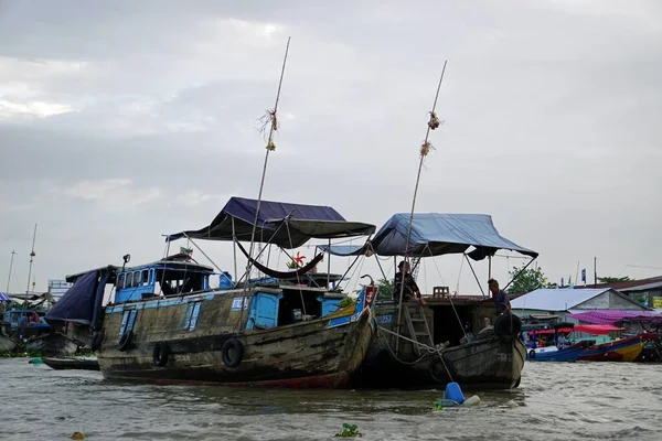 Can Tho Vietnam Február 2020 Forgalmazók Élet Can Tho Úszó — Stock Fotó