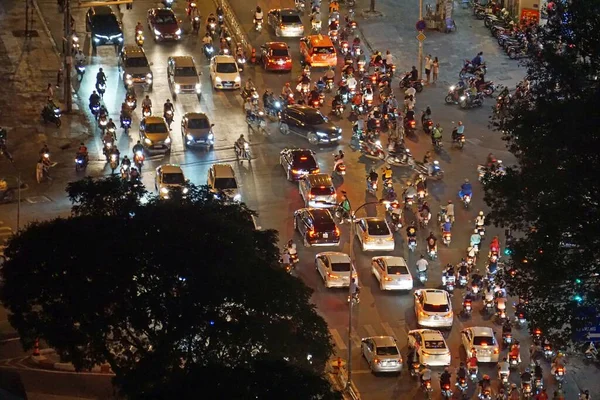 Chi Minh City Vietnam Circa February 2020 Crazy Traffic Szene — Stock Photo, Image