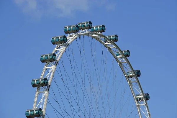 Singapore Cerca Fevereiro 2020 Roda Gigante Vazia Singapore — Fotografia de Stock