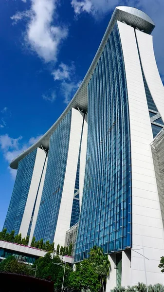 Singapur März 2020 Marina Bay Sands Hotel Der Innenstadt Von Stockbild