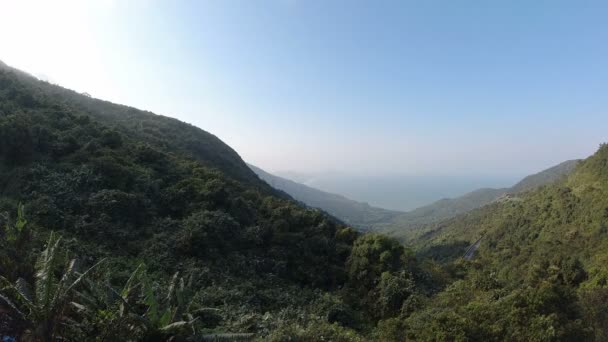 Scenic Landscape Hai Van Pass Viewpoint — Stock Video